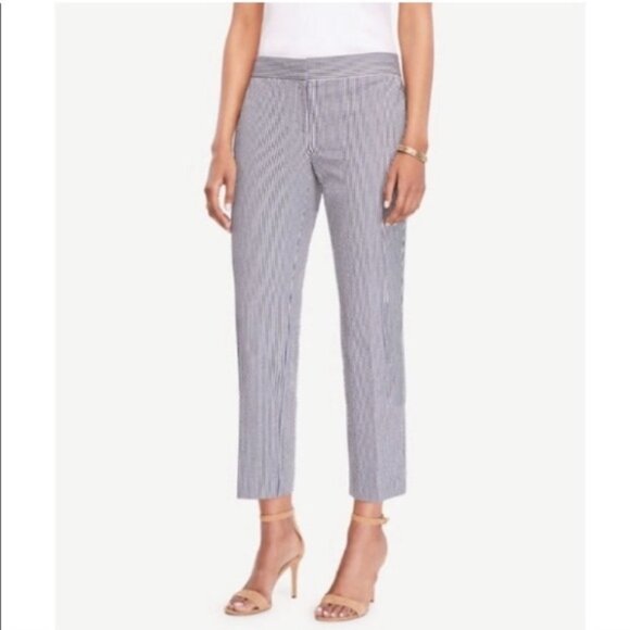 Ann Taylor Pants - Ann Taylor Blue Seersucker Pants